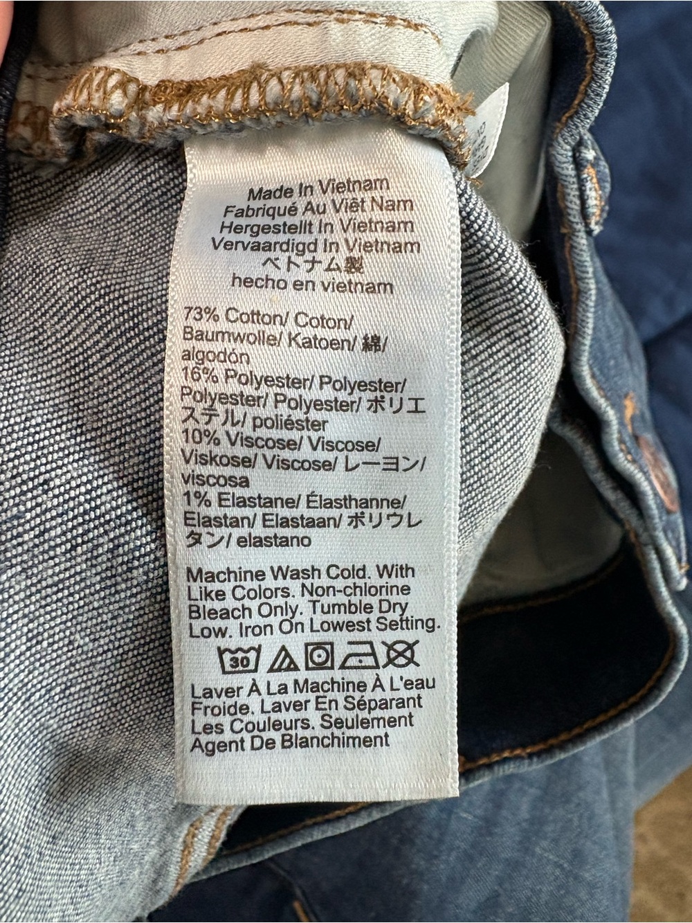 Crew 9’ Mid Rise  Skinny Jeans Size 30 Dark Blue Wash New - Picture 3 of 10